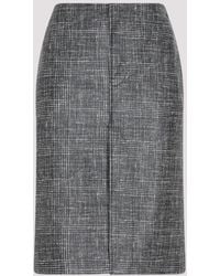Bottega Veneta - Printed Leather Midi Skirt For - Lyst