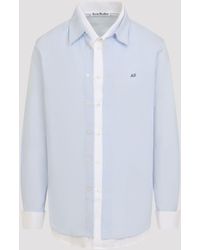 Acne Studios - Embroidered Cotton Button-Up Shirt - Lyst
