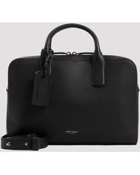 Giorgio Armani - Luxury Grained Leather Briefcase 39X28X7Cm - Lyst