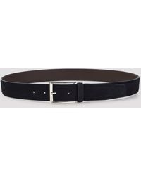 Canali - Blu Suede Leather Belt - Lyst