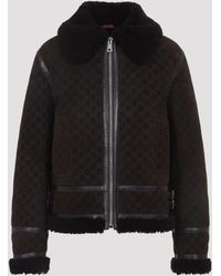Gucci - Guggi Gg Shearling Jacket - Lyst