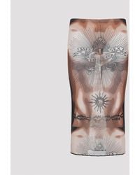 Jean Paul Gaultier - Safe Sex Tattoo Midi Skirt - Lyst
