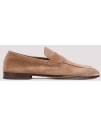 Brunello Cucinelli - Suede Leather Loafers - Lyst