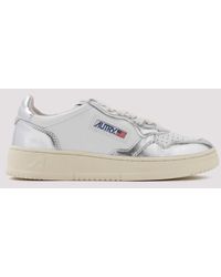 Autry - Medalist Silver Bicolor Sneakers - Lyst