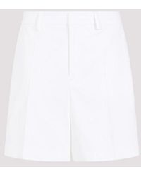 Valentino - Cotton Pressed-crease Shorts - Lyst