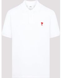 Ami Paris - De Coeur Organic Cotton Polo Shirt - Lyst