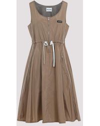 Miu Miu - Mini Silk Dress - Lyst