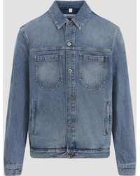 Off-White c/o Virgil Abloh - Off Hal Arrow Skate Denim Jacket - Lyst