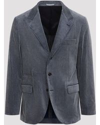 Brunello Cucinelli - Cotton Suit-Style Jacket Blazer - Lyst