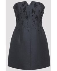 Alberta Ferretti - Virgin Wool Tailoring Off Shoulder Dress - Lyst
