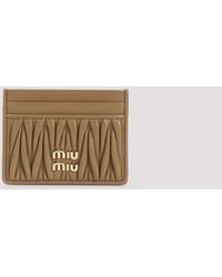 Miu Miu - Lamb Leather Cardholder - Lyst