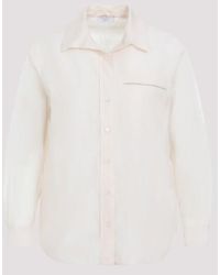 Peserico - Linen Shirt With Pocket - Lyst
