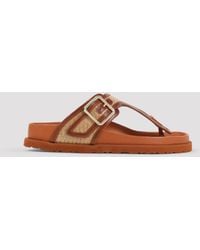 Birkenstock - Gizeh Frames Raffia Sandals - Lyst