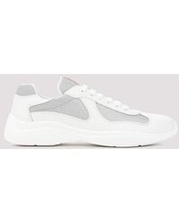 Prada - America's Cup Patent Leather & Technical Fabric Sneakers - Lyst