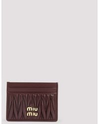 Miu Miu - Lamb Leather Cardholder - Lyst