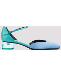 Giorgio Armani Viscose Ballerinas Shoes - Blue
