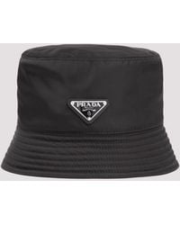 Prada - Sleek Bucket Hat With Tonal Visor - Lyst