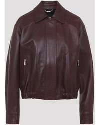 Versace - Bufalo Leather Blouson - Lyst