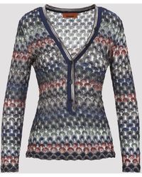 Missoni - Multidark Version V Neck Sweater - Lyst