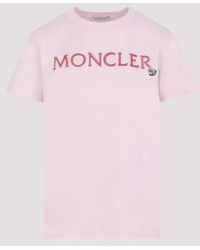 Moncler - Oncler Cotton Logo T-hirt - Lyst