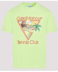 Casablancabrand - Casabanca Printed Cotton T-shirt X - Lyst