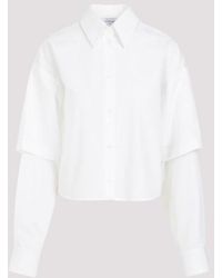 Off-White c/o Virgil Abloh - Off-white Poplin Bookish Baseball Shirt - Lyst