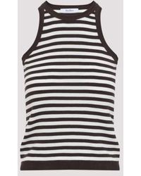 Max Mara - Sleeveless Top With Striped Pattern And High Neckline - Lyst
