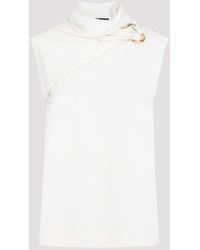 Jil Sander - Draped Knitted Tank Top - Lyst