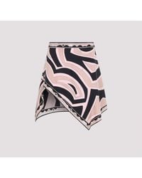 PUCCI - Wrap-Effect Printed Silk-Twill Mini Skirt - Lyst