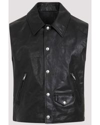 Givenchy - Black Calf Leather Vest - Lyst