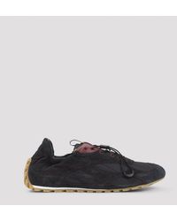 Bottega Veneta - Suede-Trim Sneakers - Lyst