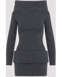 Jean Paul Gaultier - Leather Tag Details Short Dress - Lyst