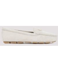 Prada - Suede Goat Leather Loafers - Lyst