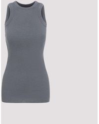 Phoebe Philo - Fog Wool Ribbed Tank Top - Lyst