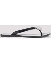 Mach & Mach - Double Heart Rubber Thong Flip Flops - Lyst