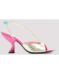 Lanvin Leather Rita Sandals - Pink