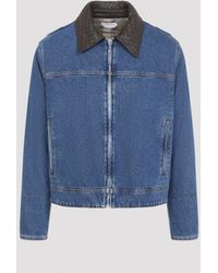 Bottega Veneta - Denim Intrecciato Collar Jacket - Lyst