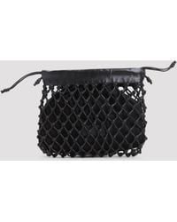 Frankie Shop - Morgan Leather Macramé Small Pouch - Lyst