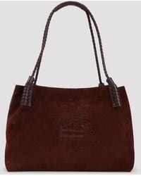 Etro - Libra Medium Suede Shopping Bag - Lyst