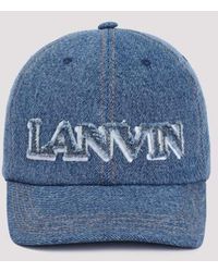 Lanvin - Denim Baseball Cap - Lyst
