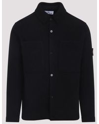 Stone Island - Classic Collared Wool Sweater - Lyst