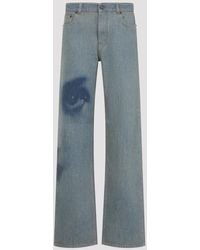 Jean Paul Gaultier - Face Print Straingh Leg Denim Jeans - Lyst