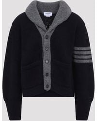 Thom Browne - 65 Jersey Collar Cardigan - Lyst