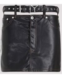 Y. Project - Y/project Belt Leather Mini Skirt - Lyst