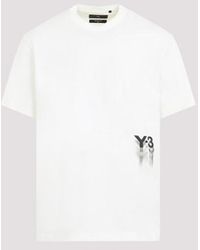 Y-3 - Off-white Cotton New Logo T-shirt - S White - Lyst