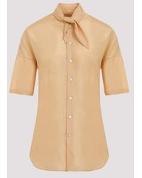 Lemaire - Short Sleeves Fitted With Scarf Shirt - Lyst