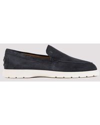Tod's - Suede Leather Loafers - Lyst