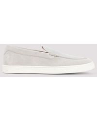 Brunello Cucinelli - Suede Leather Loafers 44 - Lyst