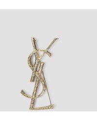 Saint Laurent - Monogramme Brooch - Lyst