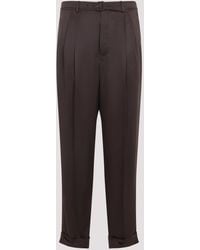 Saint Laurent - Silk Pants - Lyst